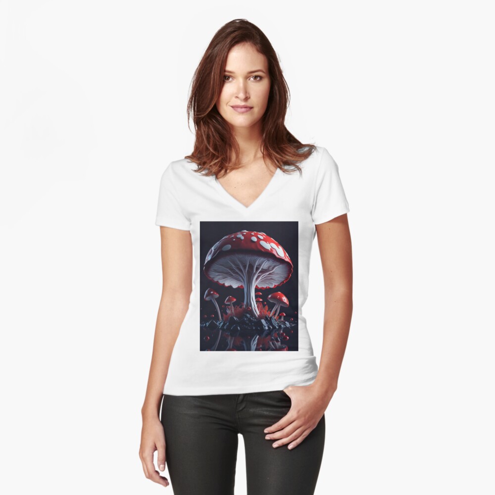 Item preview, Fitted V-Neck T-Shirt designed and sold by PsychedelicPsyc.