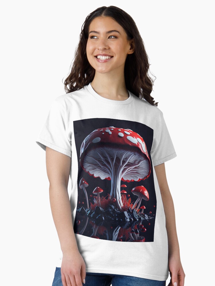 Thumbnail 2 of 7, Classic T-Shirt, Mushroom #44 Part of the Mushroom Collection designed and sold by PsychedelicPsyc.
