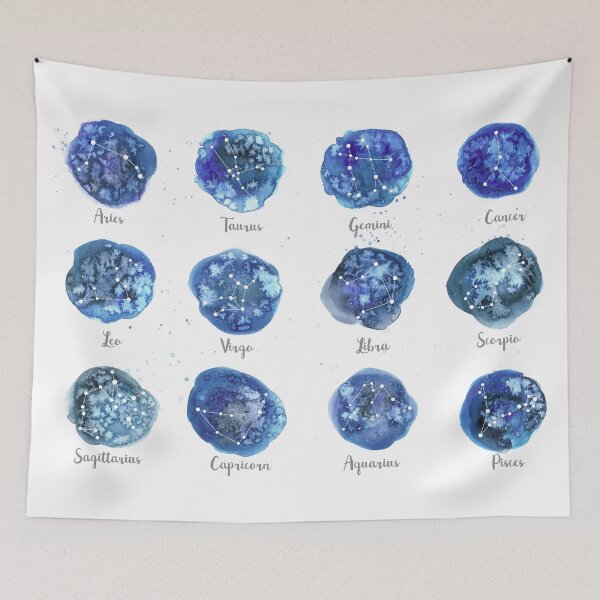 Item preview, Watercolor Zodiac Star Constellations designed and sold by lizzie-burgundy.