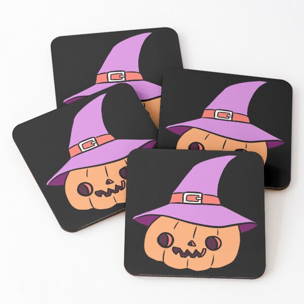 Item preview, Cute halloween pumpkin wearing a witch hat designed and sold by Yarafantasyart.