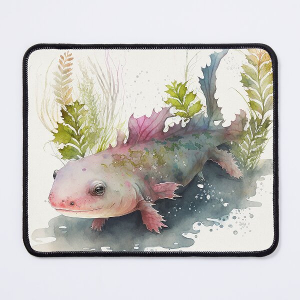 Item preview, axolotl watercolor designed and sold by shokA Design.