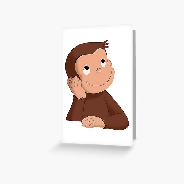 Cute Curious George Greeting Card for Sale by saeedsaeed