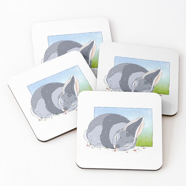 Item preview, Rabbit sleeping mirrored on meadow designed and sold by Zuschke.