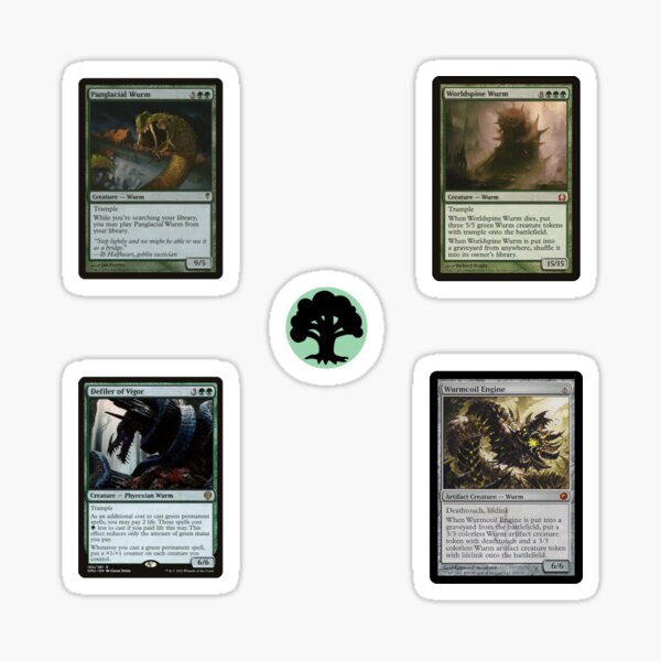 Artikel-Vorschau von MTG Wurm Sticker Pack-Kollektion, designt und verkauft von ExplodingGold.