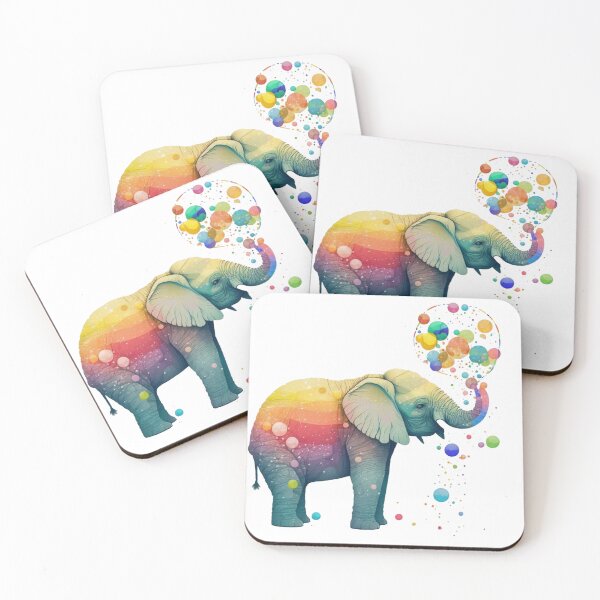 Artikelvorschau, Rainbow Bubble-Blowing Elephant Design-Beschreibung entworfen und verkauft von zzibel.