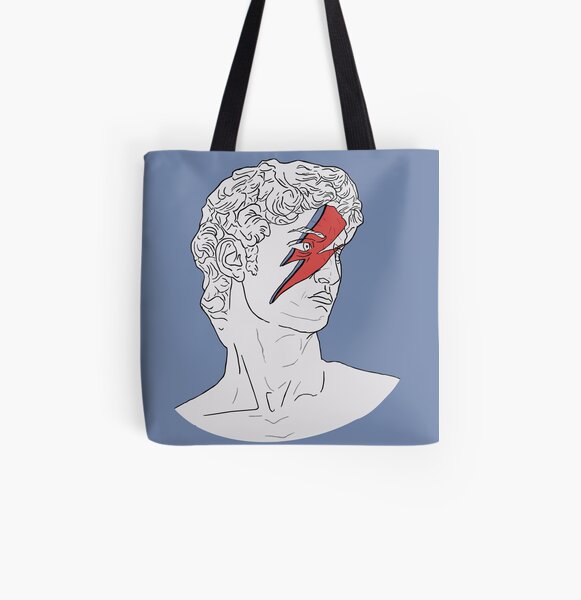 Babe with the Power Labyrinth inspired Cotton Tote Bag Bowie crystal hand printed accessory