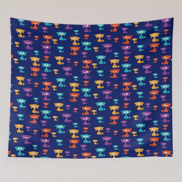 Item preview, Cat Power Retro Style Hippy cats designed and sold by sbk-designer.