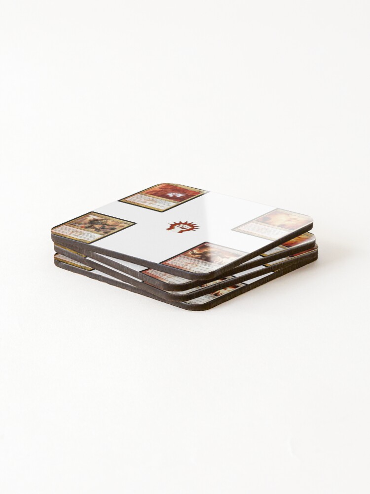 Thumbnail 4 of 5, Coasters (Set of 4), MTG Boros Collection designed and sold by ExplodingGold.
