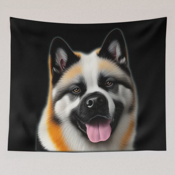 Item preview, Akita dog, charcoal drawing Ai Generated Art  designed and sold by ACC .