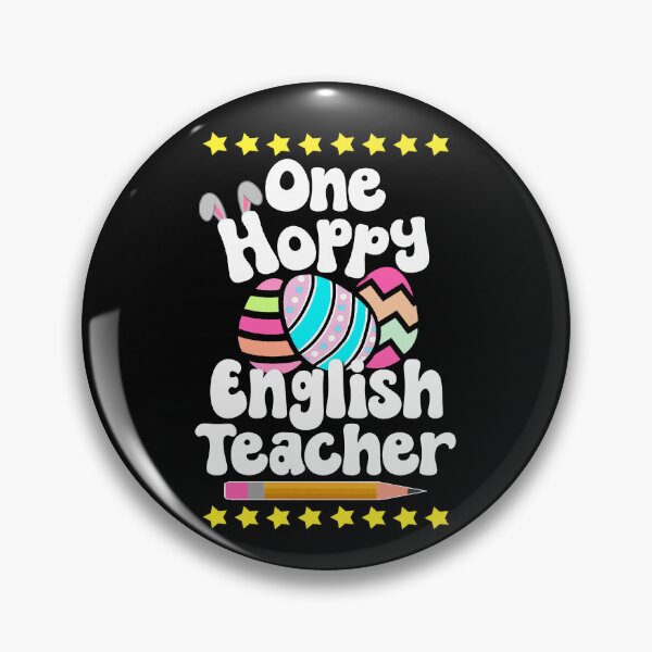 Item preview, One Hoppy English Teacher Happy Easter Egg Bunny Tutor Professor designed and sold by FlorenciaBliss.