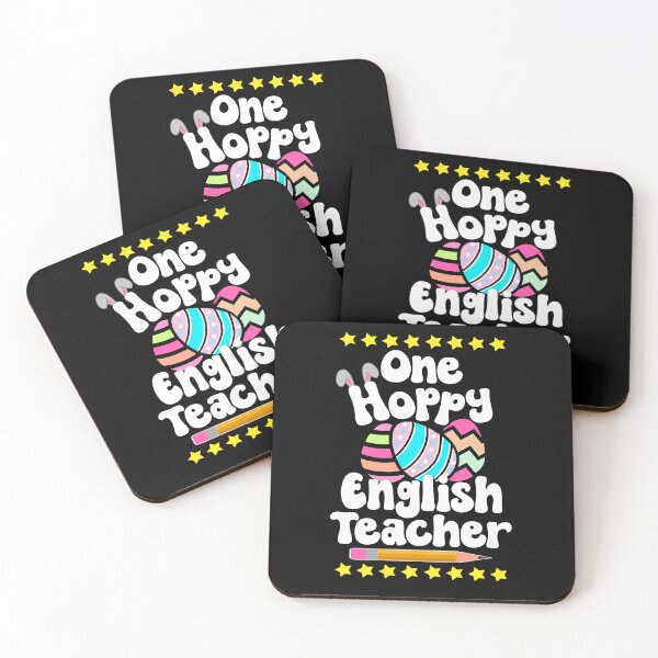 Item preview, One Hoppy English Teacher Happy Easter Egg Bunny Tutor Professor designed and sold by FlorenciaBliss.