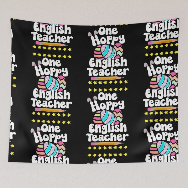 Item preview, One Hoppy English Teacher Happy Easter Egg Bunny Tutor Professor designed and sold by FlorenciaBliss.