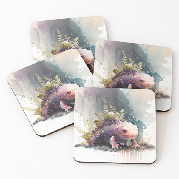 Item preview, axolotl watercolor designed and sold by shokA Design.