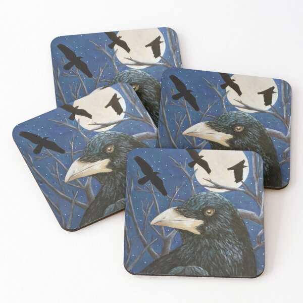 Item preview, Crow, Raven, Raven Gifts, Raven Painting, Crow Painting, Raven Print, Crow Art, Raven Mug, Raven Art, Raven Ornament, Raven T-shirt, Christmas Raven, Raven Decor, Raven hat,  designed and sold by Hazel Ryan Wagner.