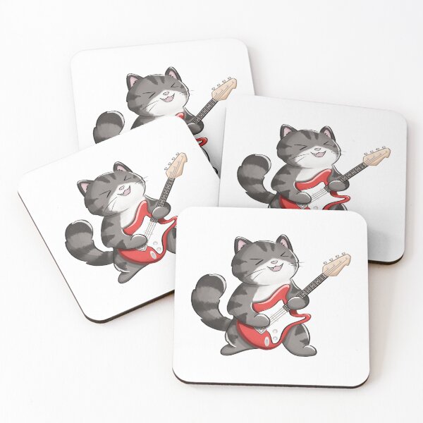 Item preview, Guitarist Cat designed and sold by Meowrye.