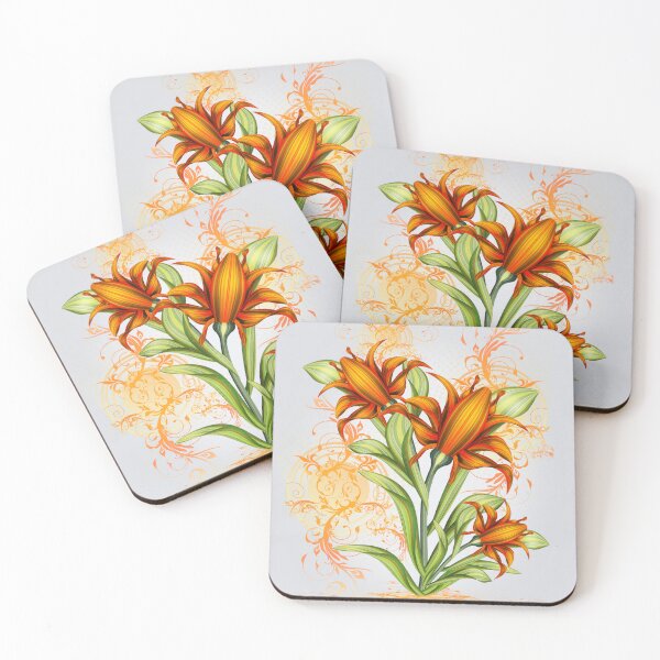 Item preview, Vibrant Lilies, digital art designed and sold by LoneAngel.