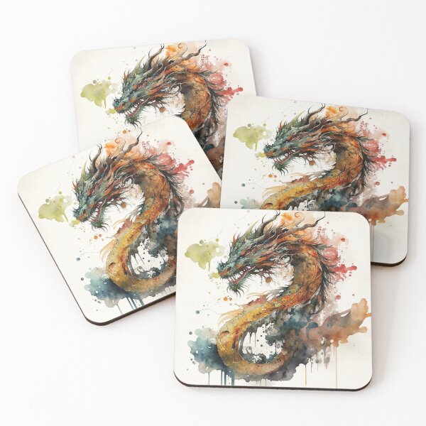 Artikelvorschau, chinese dragon watercolor entworfen und verkauft von shokA Design.