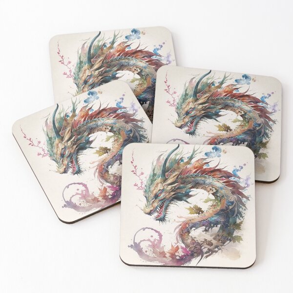 Artikelvorschau, dragon watercolor entworfen und verkauft von shokA Design.