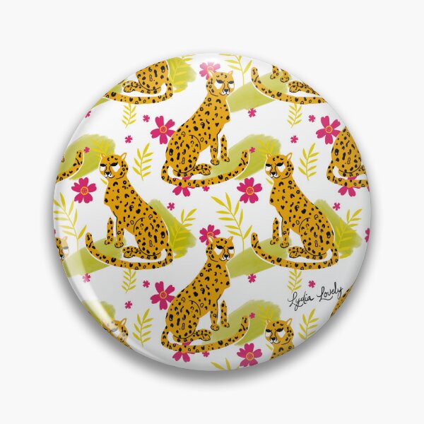 Artikelvorschau, Sitting Jaguar pattern yellow- white background entworfen und verkauft von Studio Lydia  Lovely.