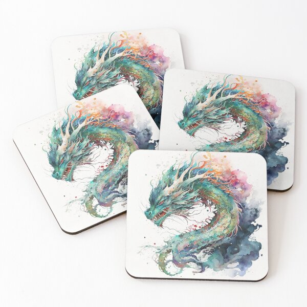 Artikelvorschau, dragon watercolor entworfen und verkauft von shokA Design.