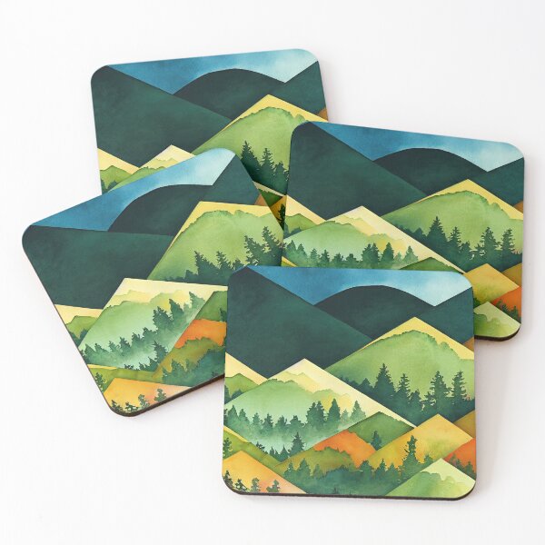 Item preview, Trees and Mountains - quiet peace designed and sold by Piotrek0001.