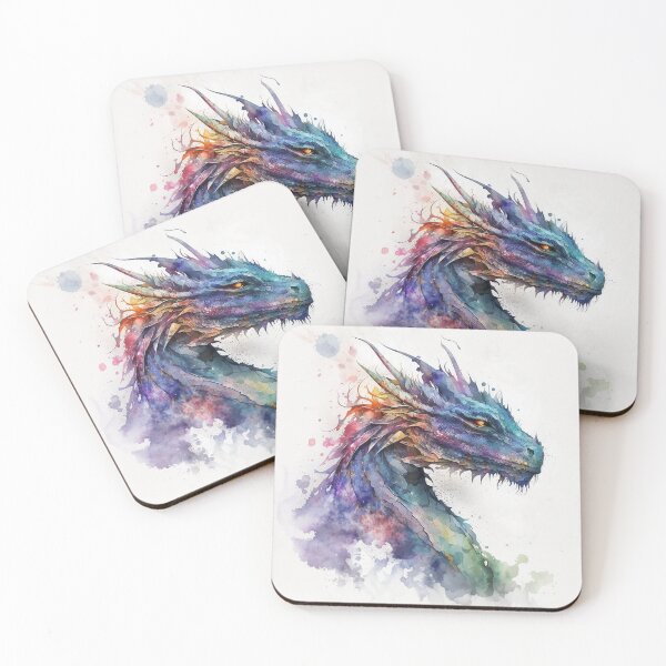 Item preview, dragon watercolor designed and sold by shokA Design.
