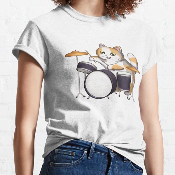 Drummer Cat Classic T-Shirt