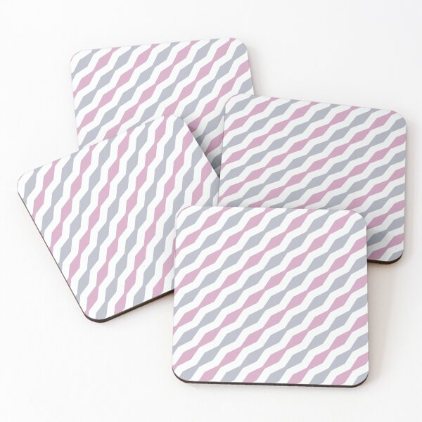 Item preview, Tricolored shape patterns of Pink, grey and white designed and sold by IftinDesigns.