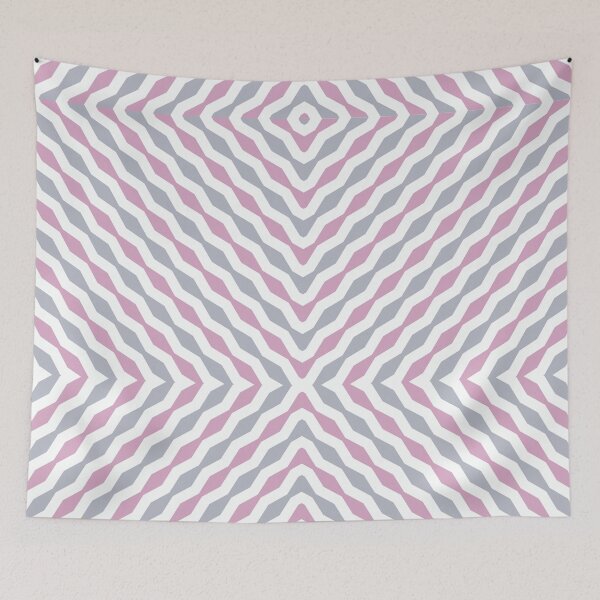 Item preview, Tricolored shape patterns of Pink, grey and white designed and sold by IftinDesigns.