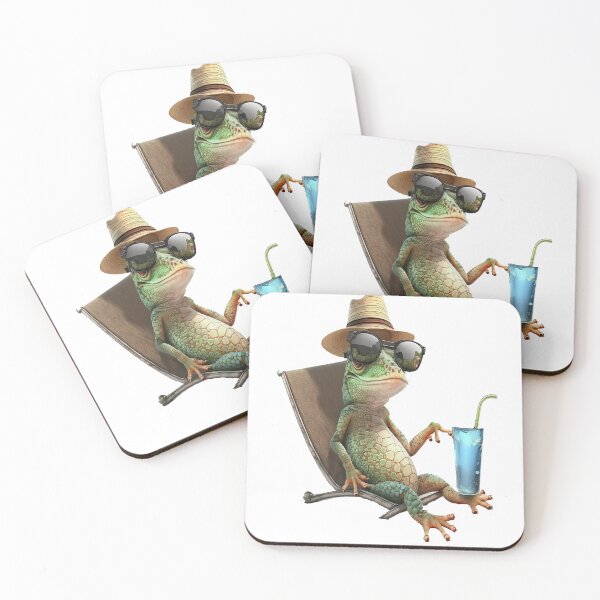 Item preview, Frog Sunbathing with Hat and Sunglasses designed and sold by zzibel.