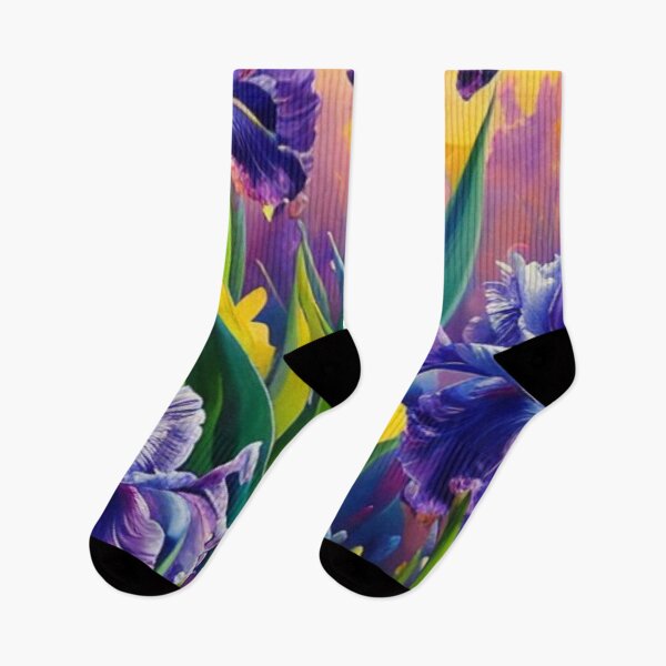 Item preview,  Irises Painting - Visual Art Form Art Print designed and sold by HOMEDESIGNPRINT.