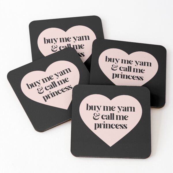 Item preview, Buy me yarn and call me princess love heart  designed and sold by bossbehaviour.
