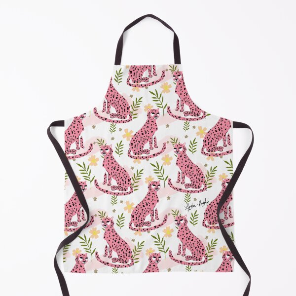 Artikelvorschau, Sitting Jaguar pattern pink- white background entworfen und verkauft von Studio Lydia  Lovely.