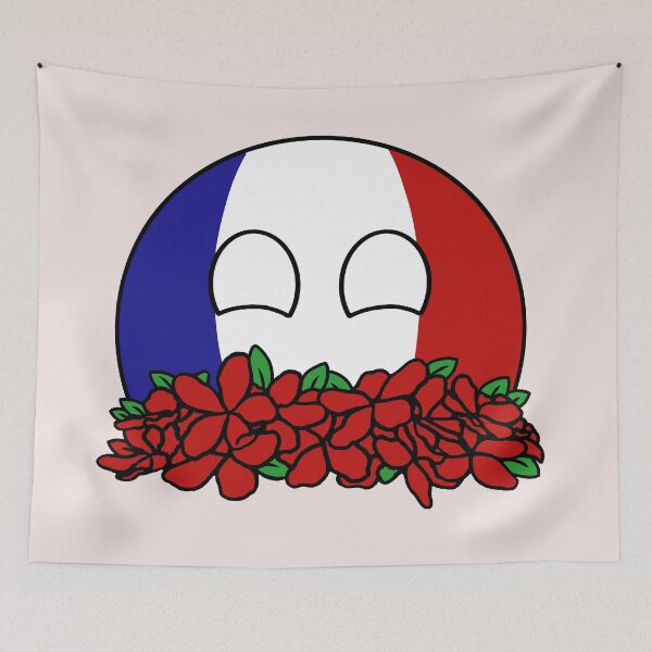 Item preview, countryballs france play flowers designed and sold by EveryCuteThings.