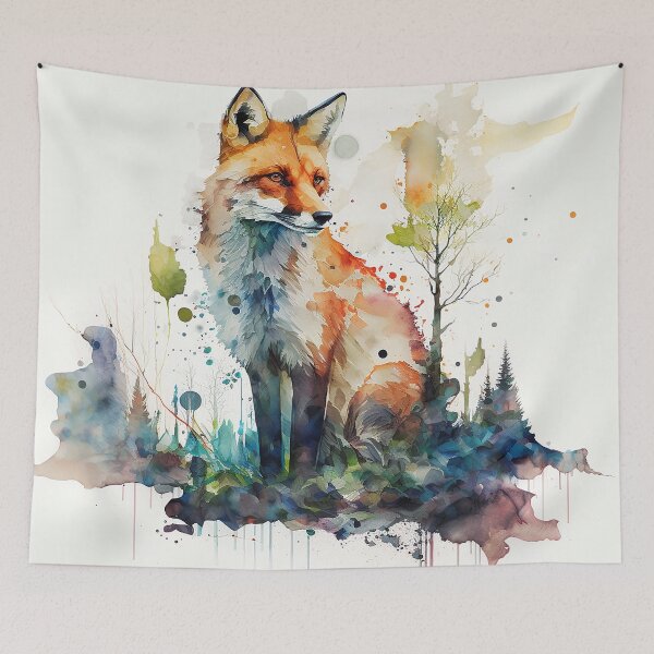 Item preview, Fox Watercolor designed and sold by shokA Design.