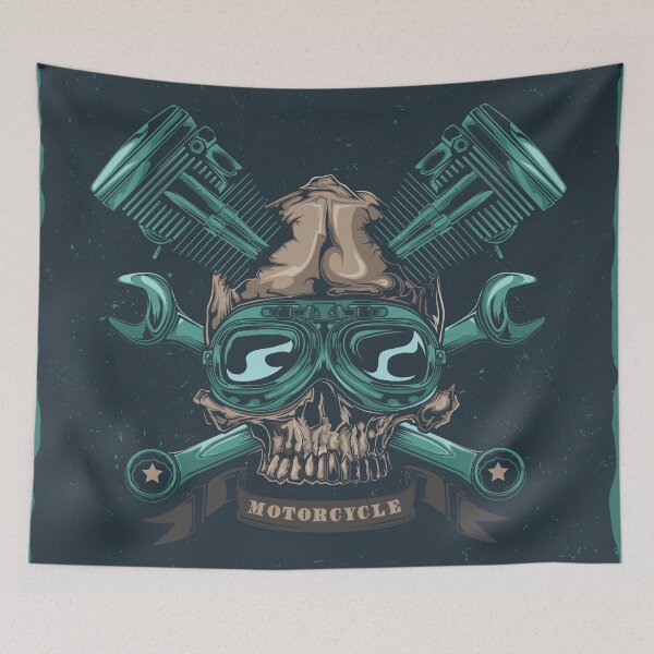 Item preview, Motorcycle Skull Art designed and sold by DastagirArts.