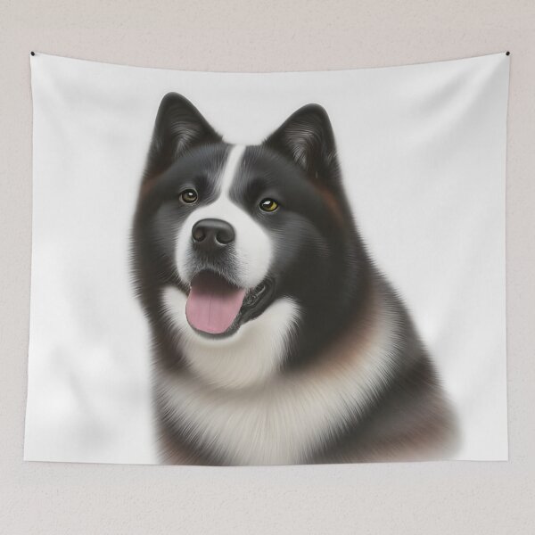 Item preview, Akita dog, charcoal drawing Ai Generated Art  designed and sold by ACC .