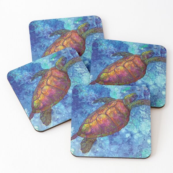 Item preview, Sea Turtle, Sea Turtle Gifts, Sea Turtle Painting, Sea Turtle Print, Sea Turtle Art, Sea Turtle Mug, Sea Turtle Ornament, Sea Turtle T-shirt, Christmas Sea Turtle, Sea Turtle Decor, Turtle hat,  designed and sold by Hazel Ryan Wagner.