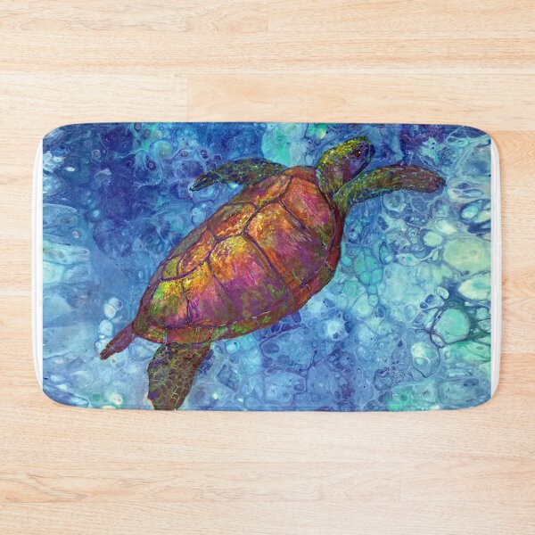 Item preview, Sea Turtle, Sea Turtle Gifts, Sea Turtle Painting, Sea Turtle Print, Sea Turtle Art, Sea Turtle Mug, Sea Turtle Ornament, Sea Turtle T-shirt, Christmas Sea Turtle, Sea Turtle Decor, Turtle hat,  designed and sold by Hazel Ryan Wagner.