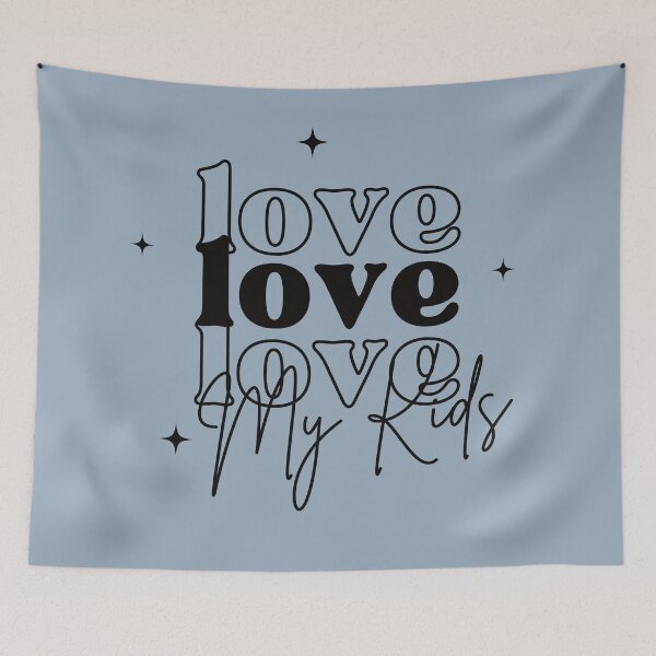 Item preview, Love, Love, Love My Kids | Show Your Parental Love with this Heartwarming Design! (Black) designed and sold by Strad Digital ART.