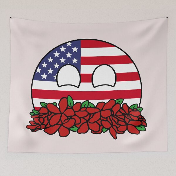 Item preview, countryballs america play flowers designed and sold by EveryCuteThings.