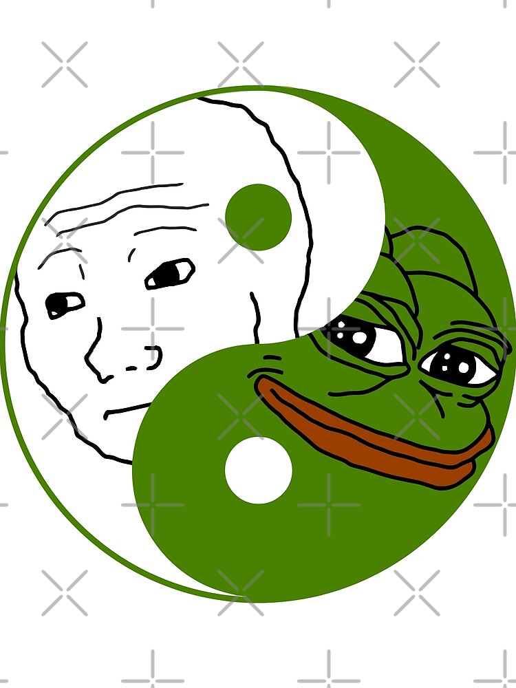 Wojak Pepe Giga Chad Meme Template Photographic Print for Sale by  Pixel-Turtle