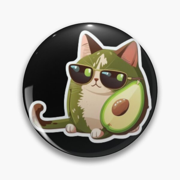 Item preview, avocato funny cute cat avocado vegan and cat lover kitten designed and sold by Pro-artist21.