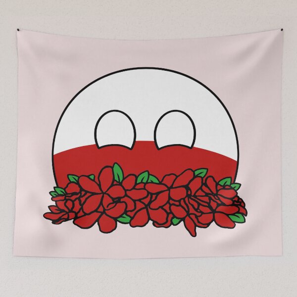 Item preview, countryballs poland play flowers designed and sold by EveryCuteThings.