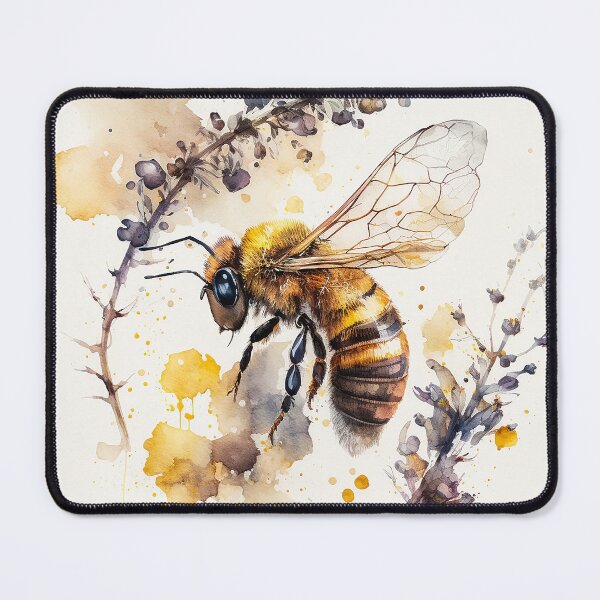 Item preview, honey bee watercolor designed and sold by shokA Design.
