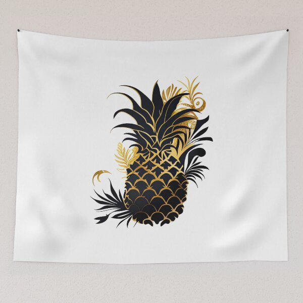 Artikelvorschau, Gold and Black Tribal Pineapple entworfen und verkauft von ShadowAndSlate.