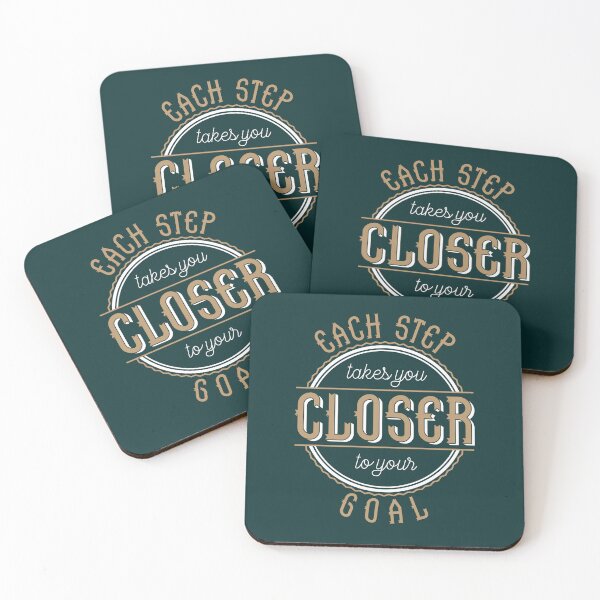 Item preview, "Each step takes you closer to your goal", motivational quote designed and sold by DastagirArts.
