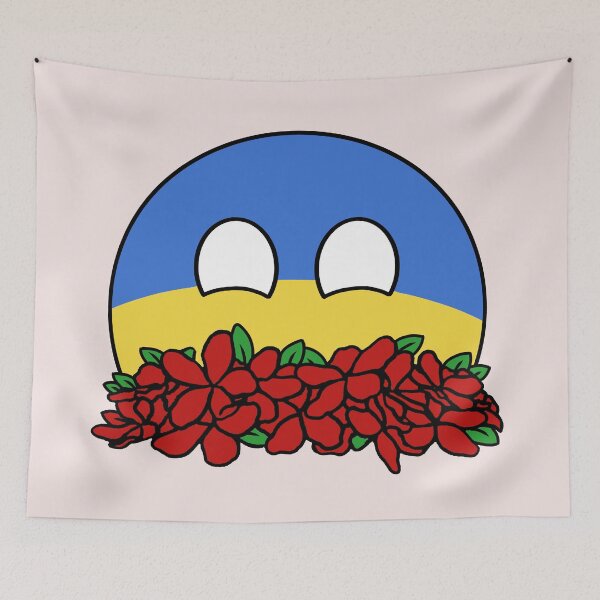 Item preview, countryballs ukraine play flowers designed and sold by EveryCuteThings.