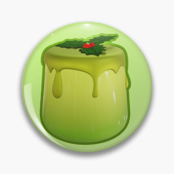 Item preview, Kawaii Pudding with Holly Leaf designed and sold by With Love, InspireMari.
