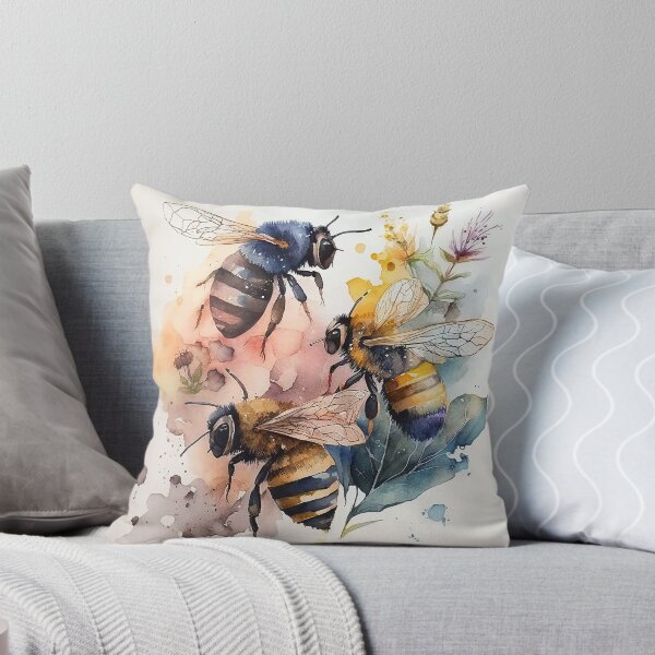 Artikelvorschau, honey bees watercolor entworfen und verkauft von shokA Design.